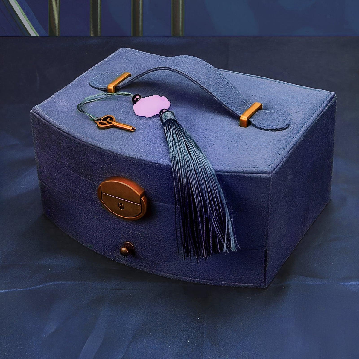 Blue Velvet Jewelry Box