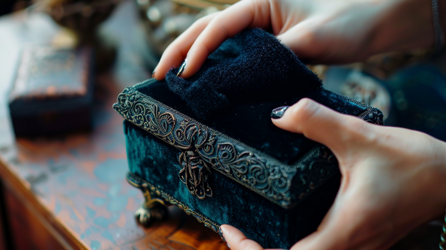 how to clean velvet jewelry box