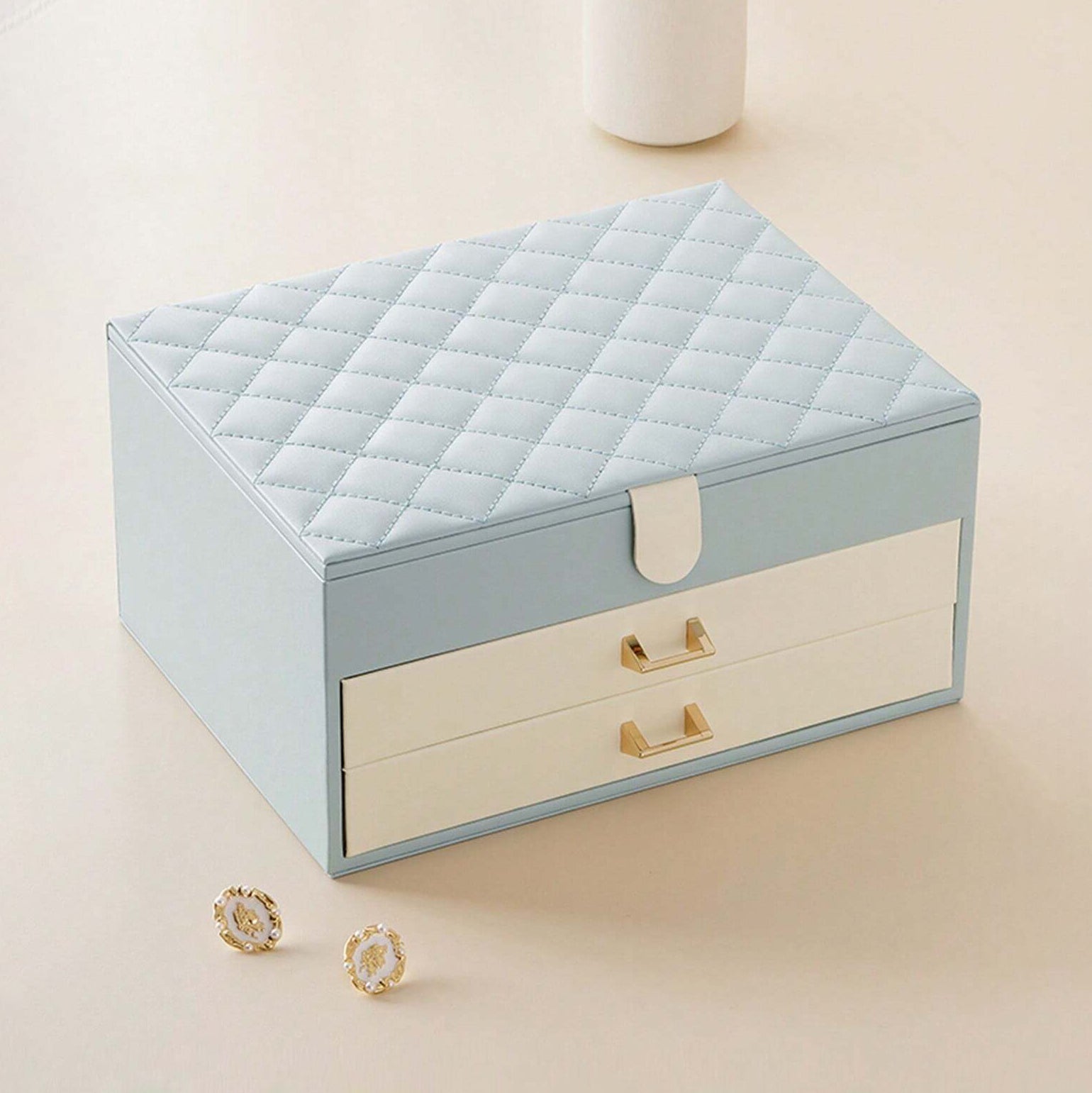 2 Drawer Jewelry Box | Luxury Jewelry Organizer