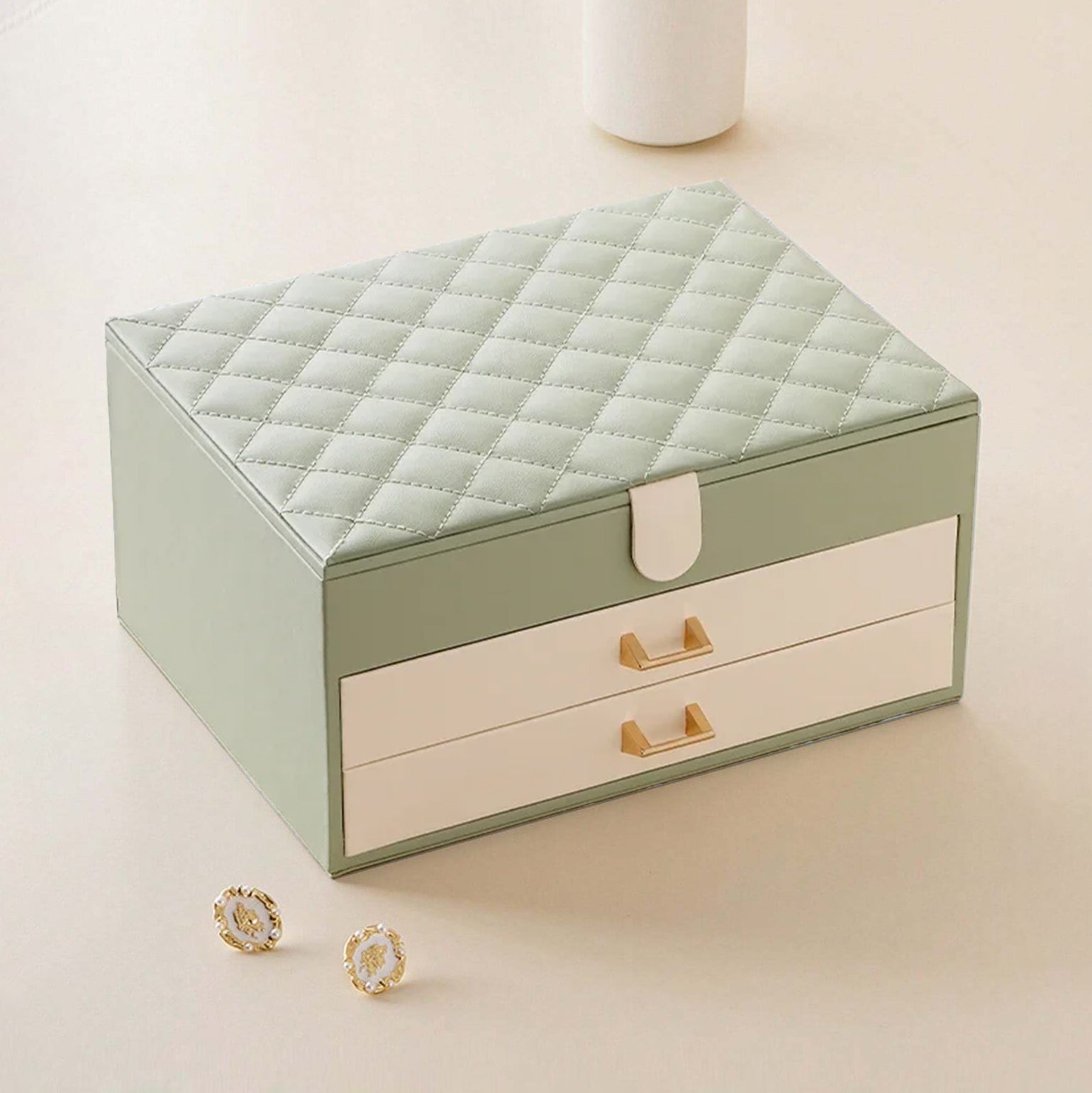 2 Drawer Jewelry Box | Luxury Jewelry Organizer