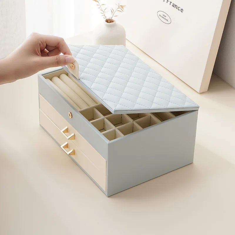 2 Drawer Jewelry Box | Luxury Jewelry Organizer