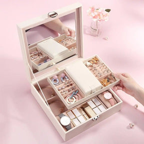 Locking Jewelry Box with Mirror | Jewelry Boxes