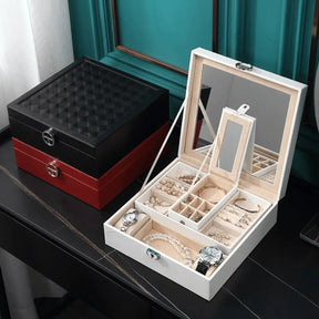 Locking Jewelry Box with Mirror | Jewelry Boxes