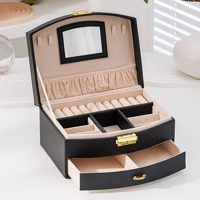 Large Jewelry Box with Mirror | Premium Jewelry Organizers