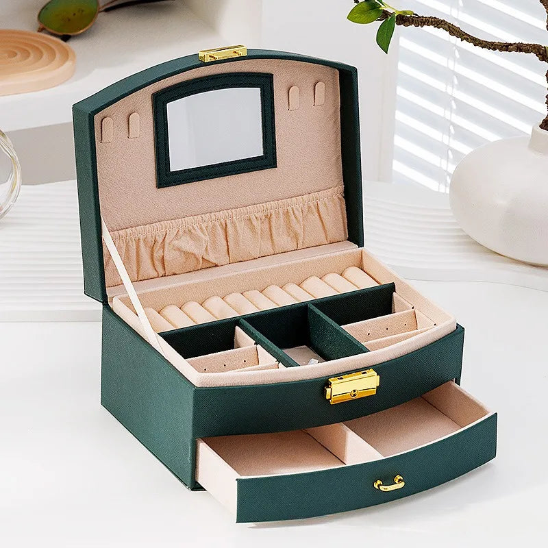 Large Jewelry Box with Mirror | Premium Jewelry Organizers