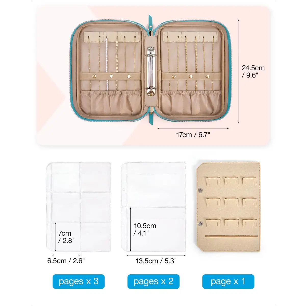 Large Travel Jewelry Organizer | Jewelry Case