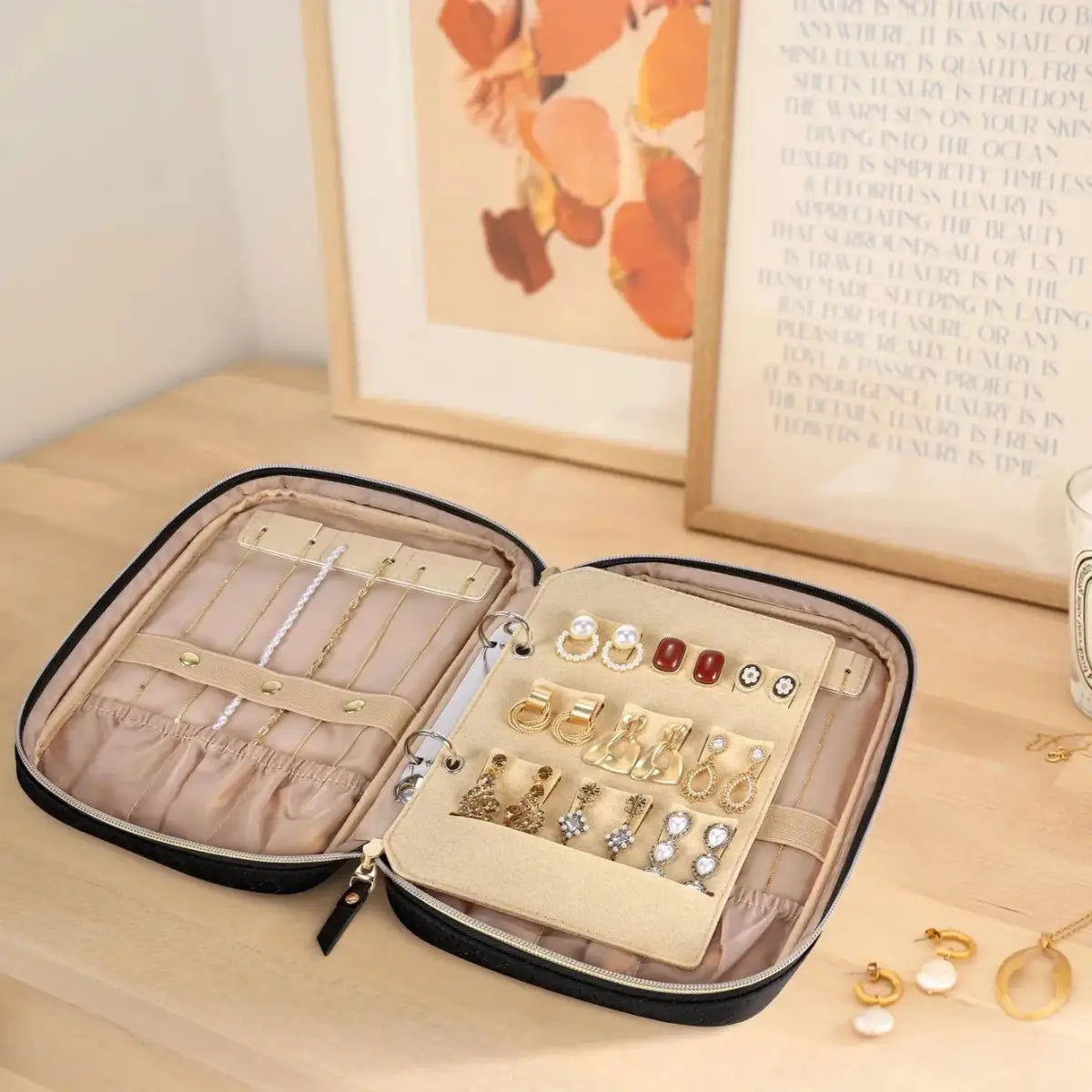 Large Travel Jewelry Organizer | Jewelry Case