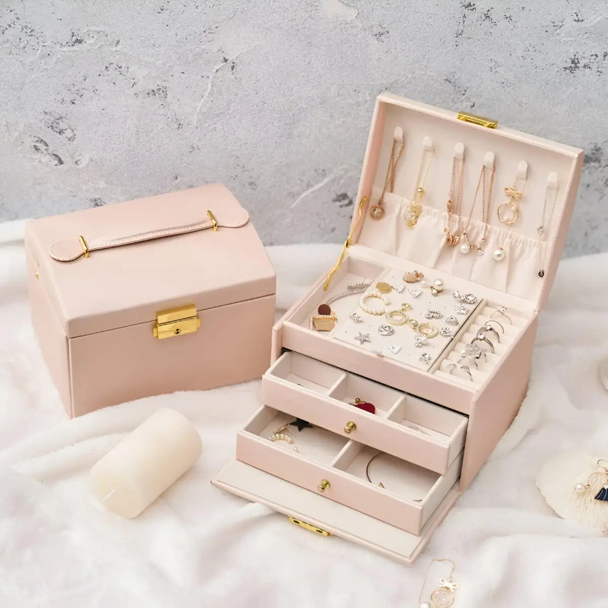 Large Pink Jewelry Box | Jewelry Boxes