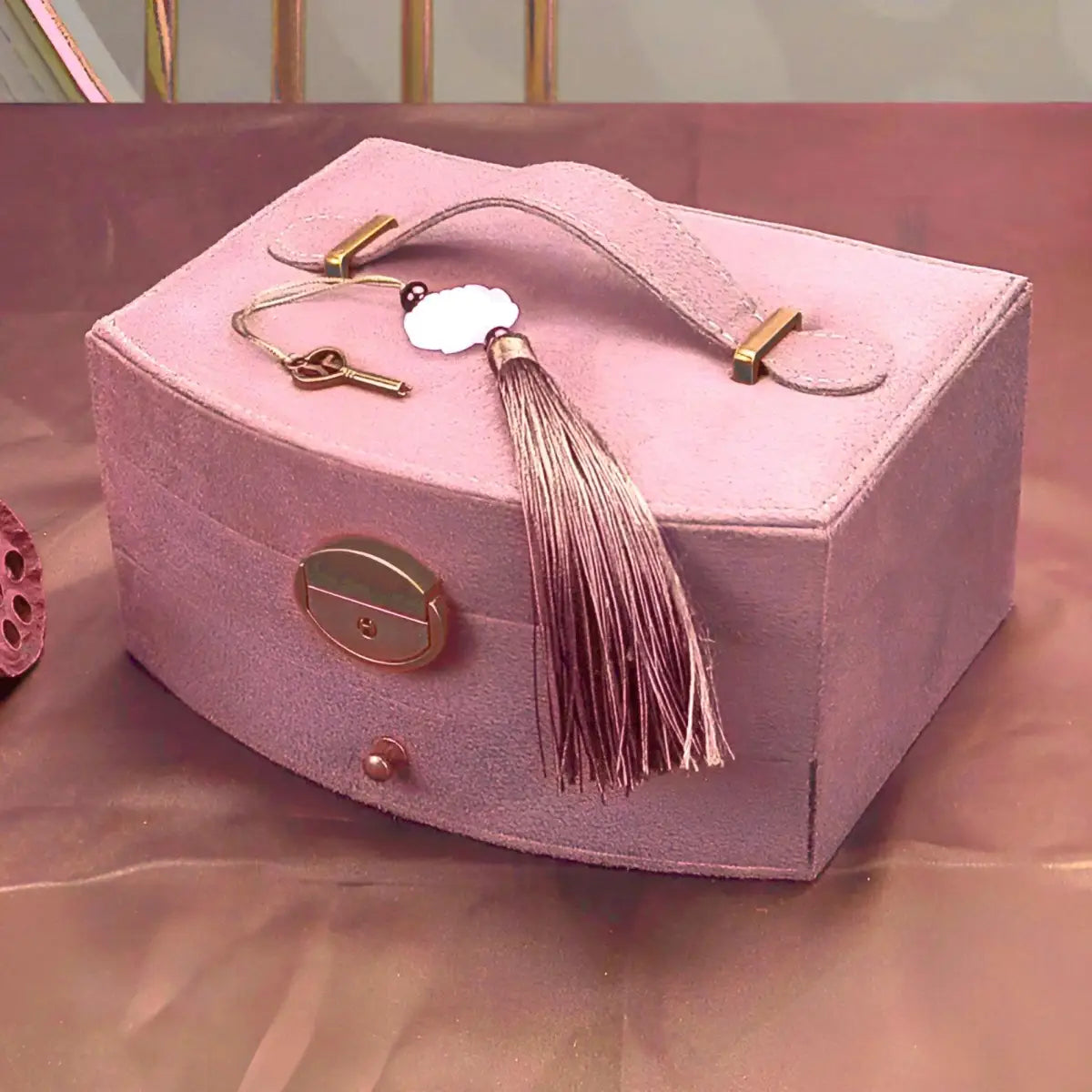 Pink Velvet Jewelry Box | Jewelry Boxes