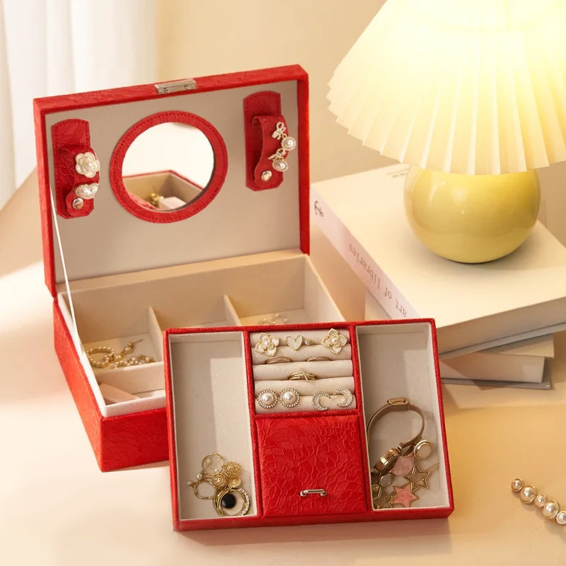 Red Jewelry Box | Premium Leather Jewelry Organizer