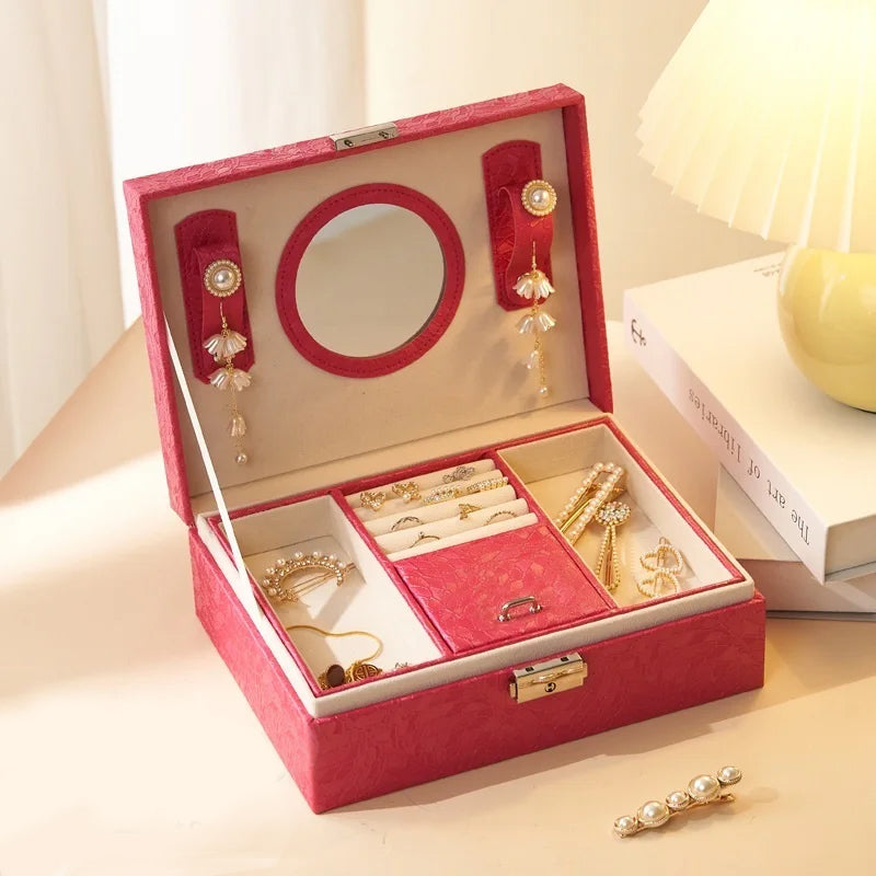 Red Jewelry Box | Premium Leather Jewelry Organizer