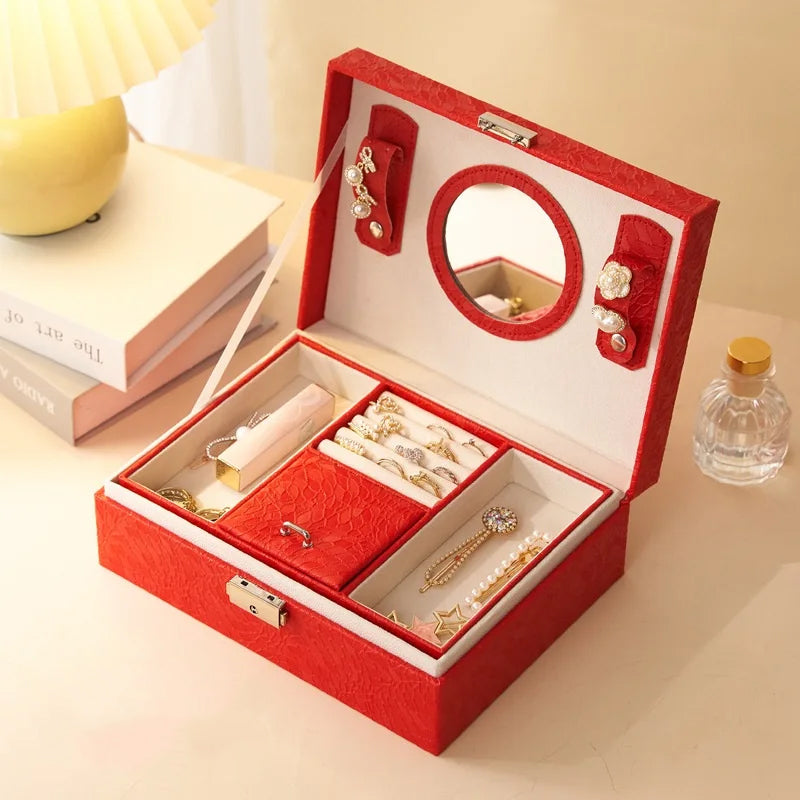 Red Jewelry Box | Premium Leather Jewelry Organizer