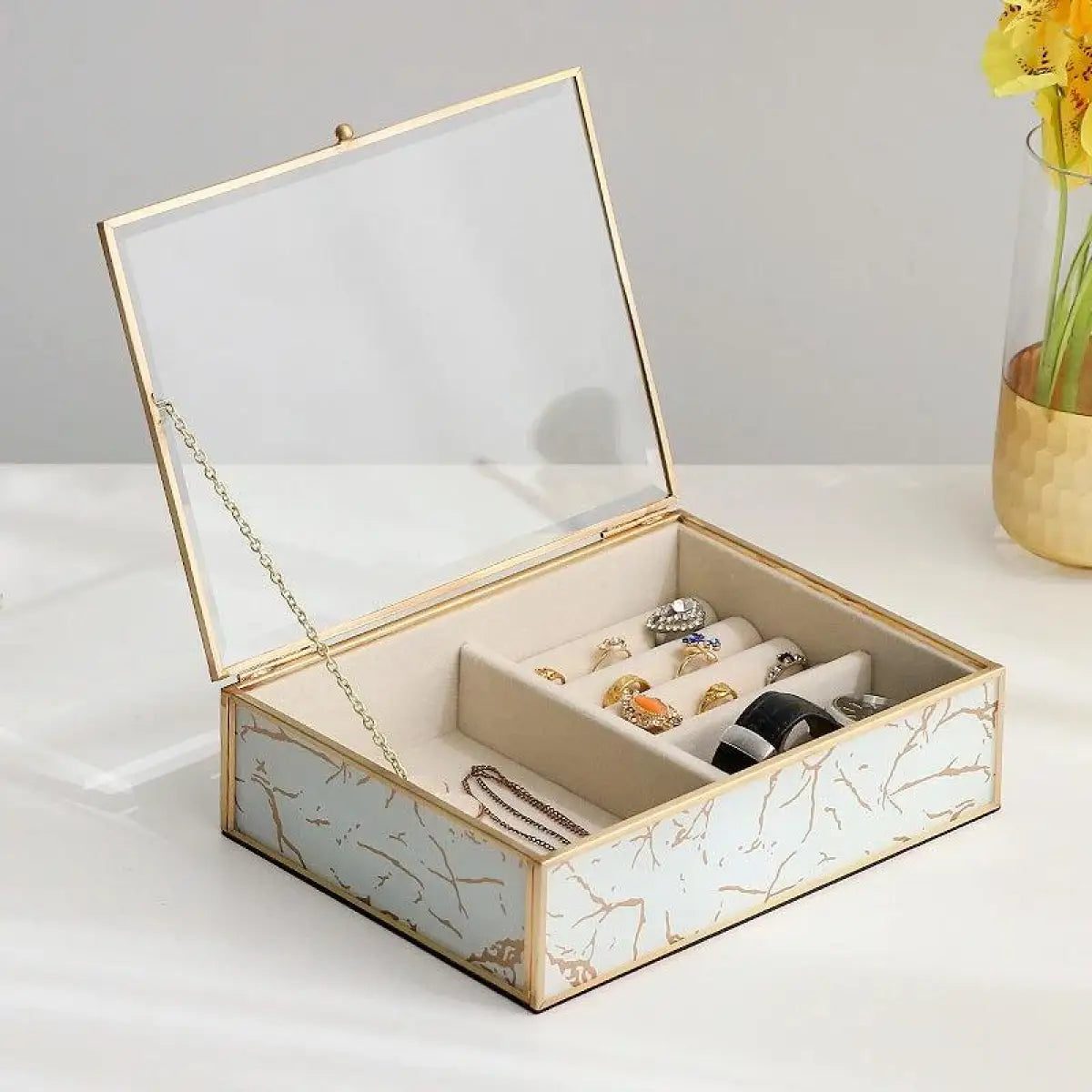 Vintage Glass Jewelry Box | Jewelry Boxes