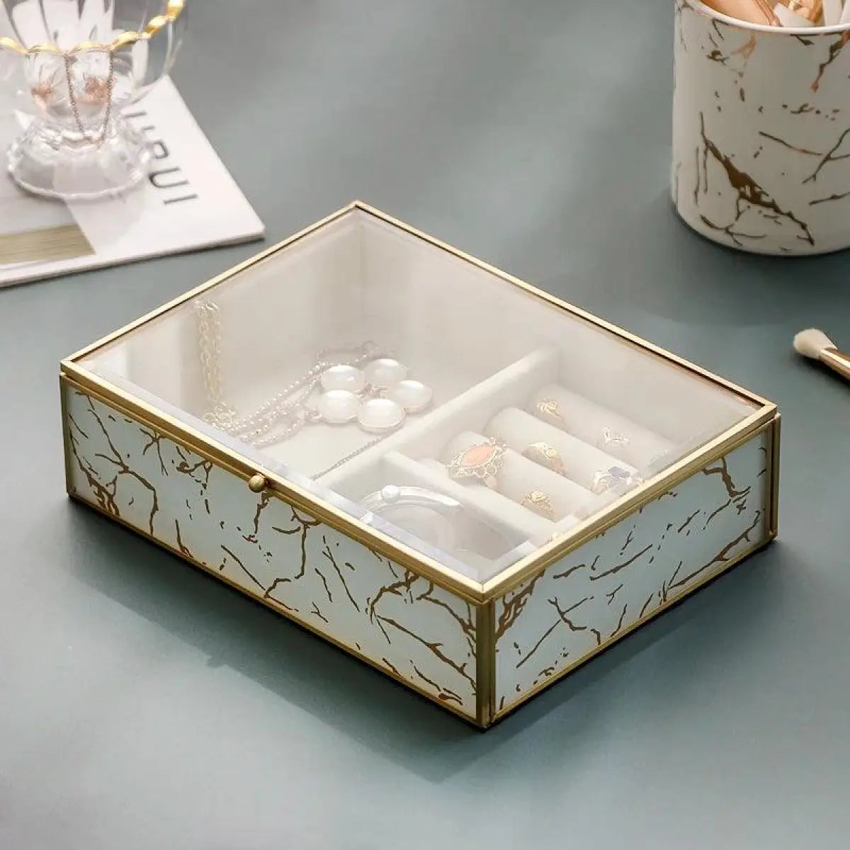 Vintage Glass Jewelry Box | Jewelry Boxes